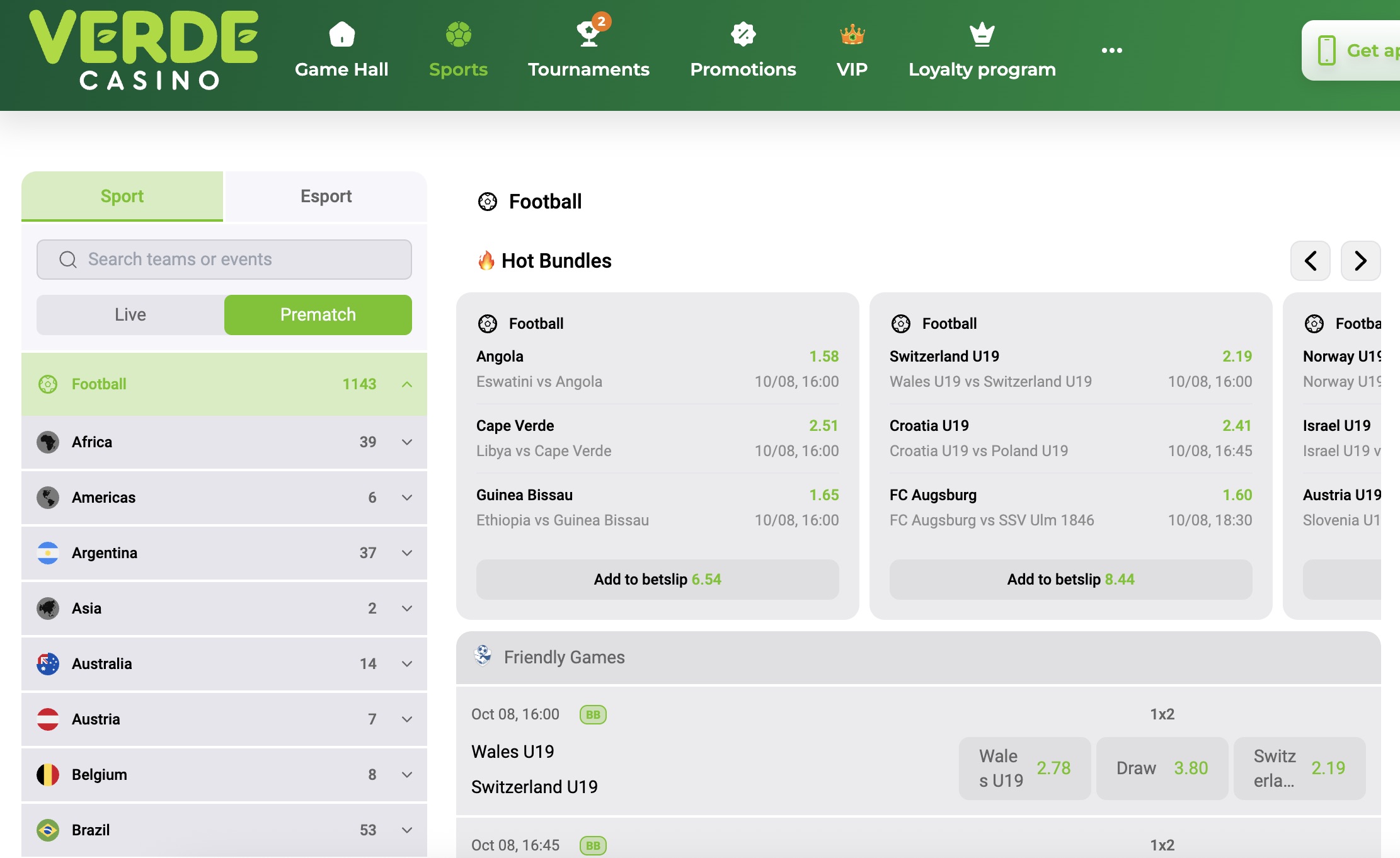 Verde Casino sports betting